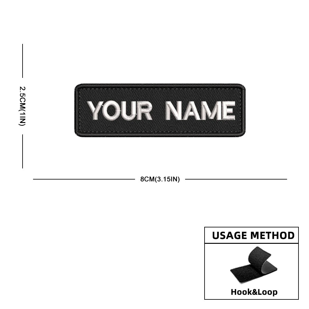 Parche personalizado nombre bordado con velcro – Táctico militar - imagen 2