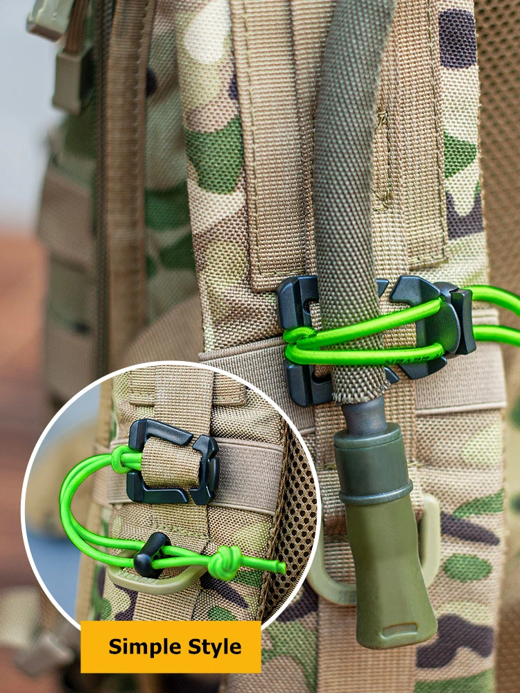 Clip de correas extendido UTX Molle para escalada al aire libre, Camping, bolsa multifuncional, Clip para el pecho con cuerda fija, hebilla colgante externa - imagen 5