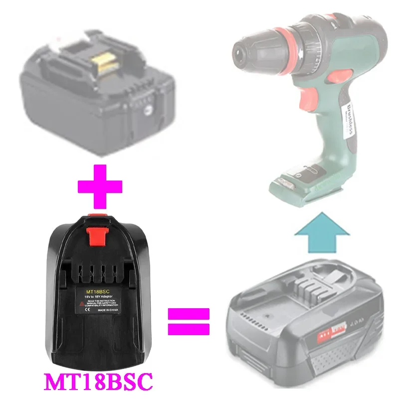 Convertidor adaptador de batería MT18BSC para batería de iones de litio Makita de 18V BL1840 BL1850 convertir a herramientas eléctricas de la serie Bosch PBA - imagen 5
