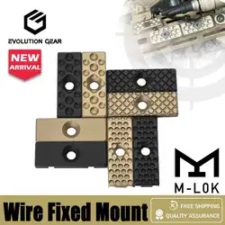 Guardamanos riel táctico M-LOK con guía fija para gestión de cables