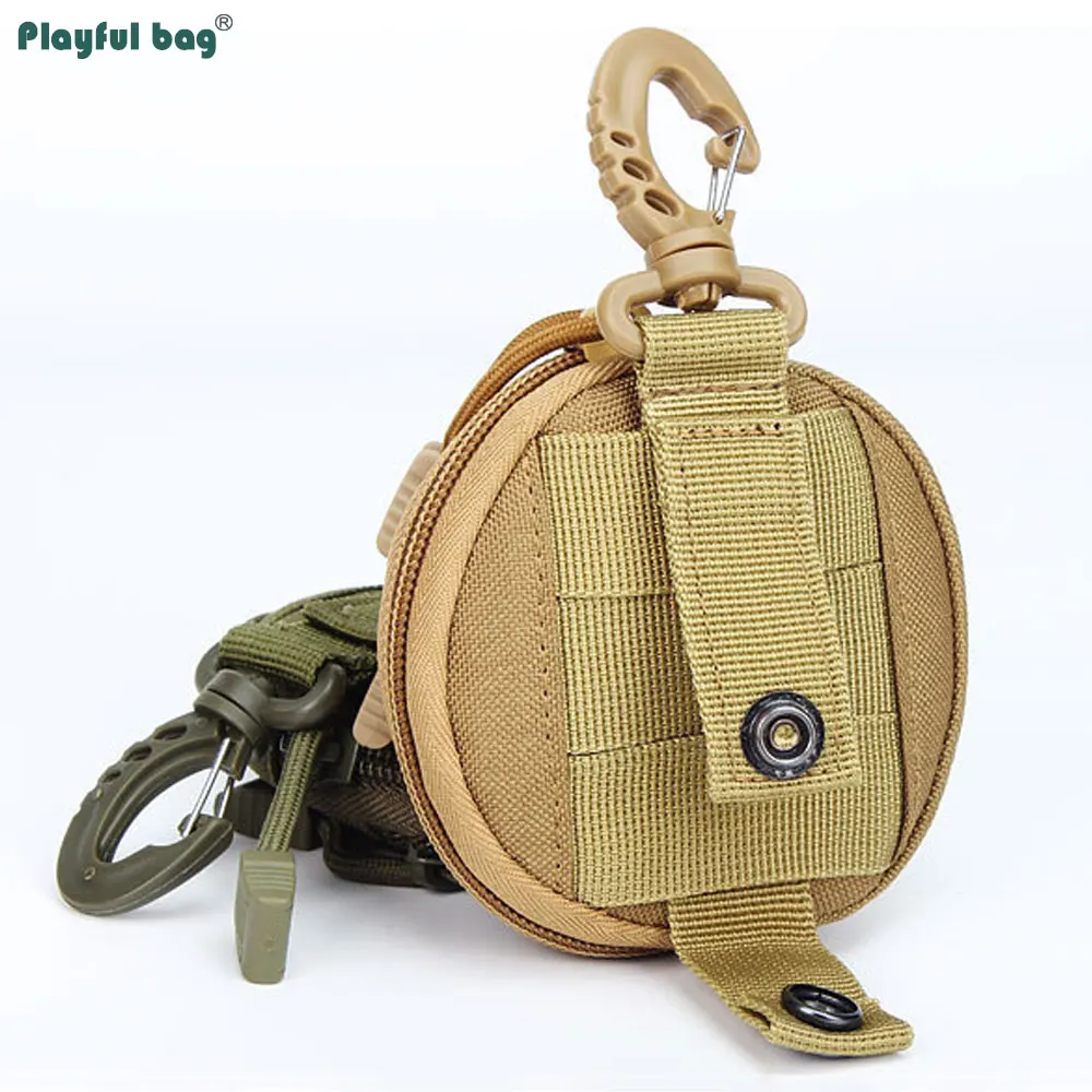 Bolsa redonda táctica para exteriores 1000D, funda para llaves, monedero, bolsa de almacenamiento EDC, paquete de auriculares, bolsa pequeña EDC para exteriores AVA273 - imagen 5