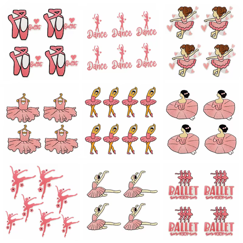 Parche bordado bailarina de ballet termoadhesivo para planchar