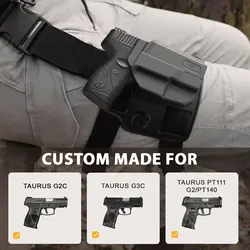 Retención de nivel II Taurus G2C,G3C,PT111,G2,PT140, funda DropLeg, Compatible con pierna caída de polímero, liberación del pulgar