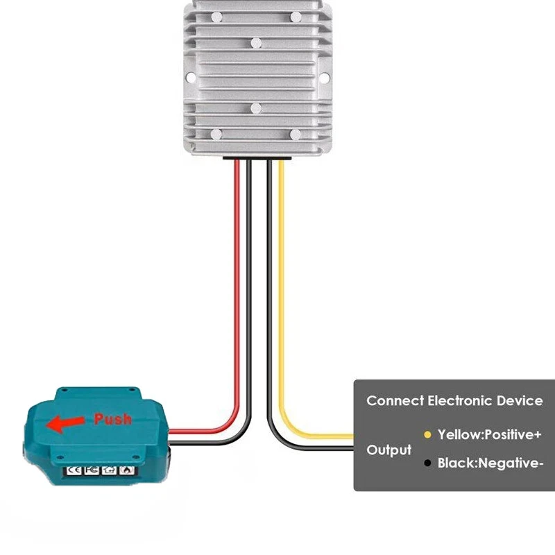 Convertidor reductor de voltaje CC Makita Li-Ion para adaptador - imagen 3