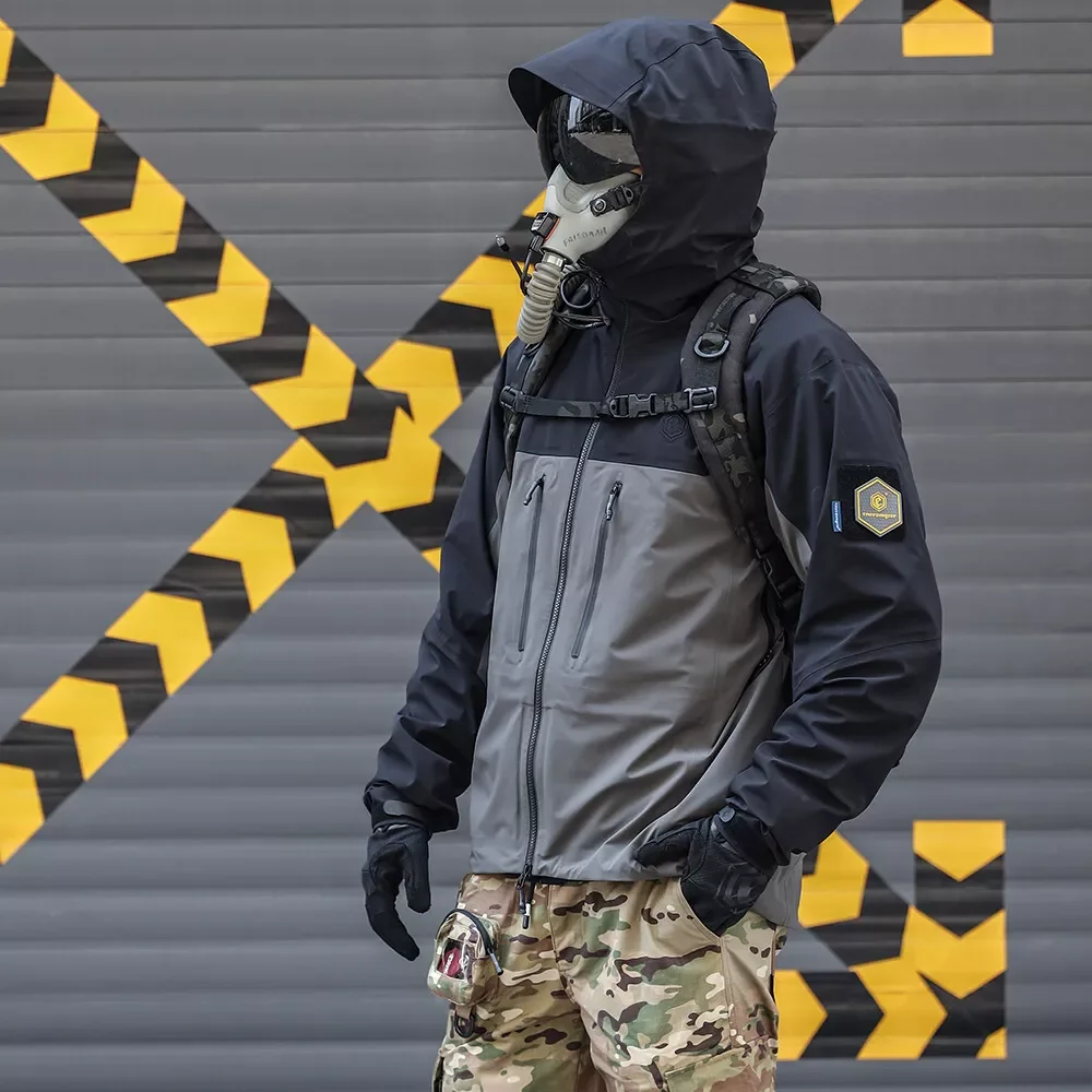 Emersongear Blue Labe función "Otter" chaqueta rígida ligera a prueba de viento abrigo cálido impermeable Camping senderismo caza - imagen 3