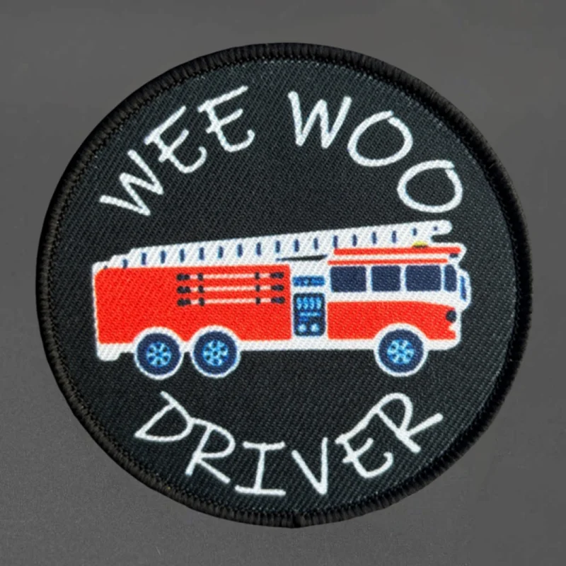 Parche de impresión "WEE WOO DRIVER", chaleco táctico, insignia de moral con gancho y bucle, pegatinas decorativas para mochila, parches para brazalete para ropa - imagen 2