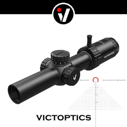 VictOptics S6 1-6x24 SFP Visor de Rifle con Iluminación Roja y Verde, Sistema de Bloqueo de Torretas, Diseño de Campo de Visión Amplio Para AR 15 .223 5.56