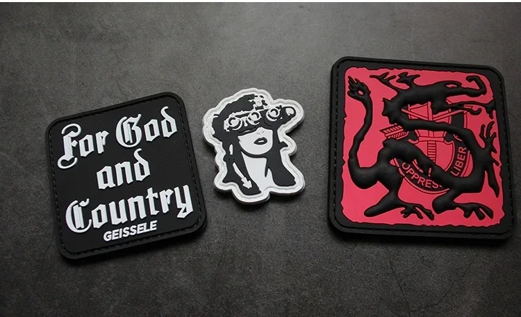 Parche Geissele para Dios y condado, brazalete luminoso de PVC, casco táctico, pegatinas para mochila, insignia de moral con gancho y bucle de dragón - imagen 4