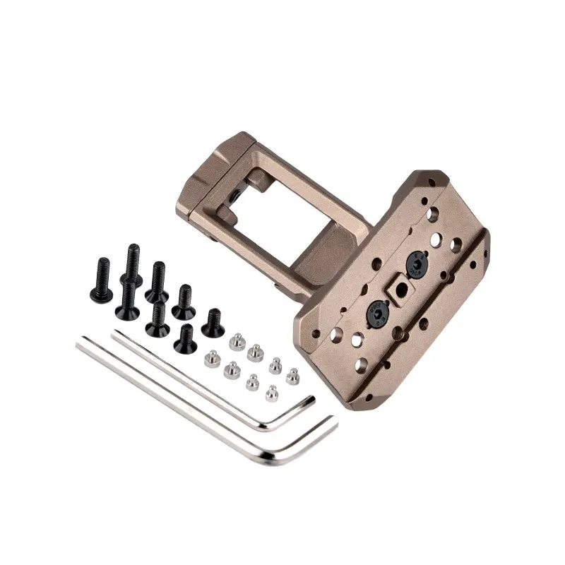 WADSN Soporte óptico táctico de SI45 grados Metal 45 ° Base de montaje compensada T01T02 soportes holográficos de punto rojo accesorios de caza - imagen 3