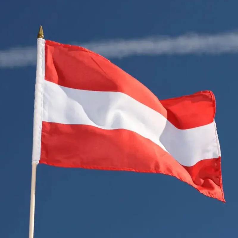 5 unids/lote bandera nacional de Austria 90x150cm bandera de Austria bandera nacional de la República de Austria al por mayor