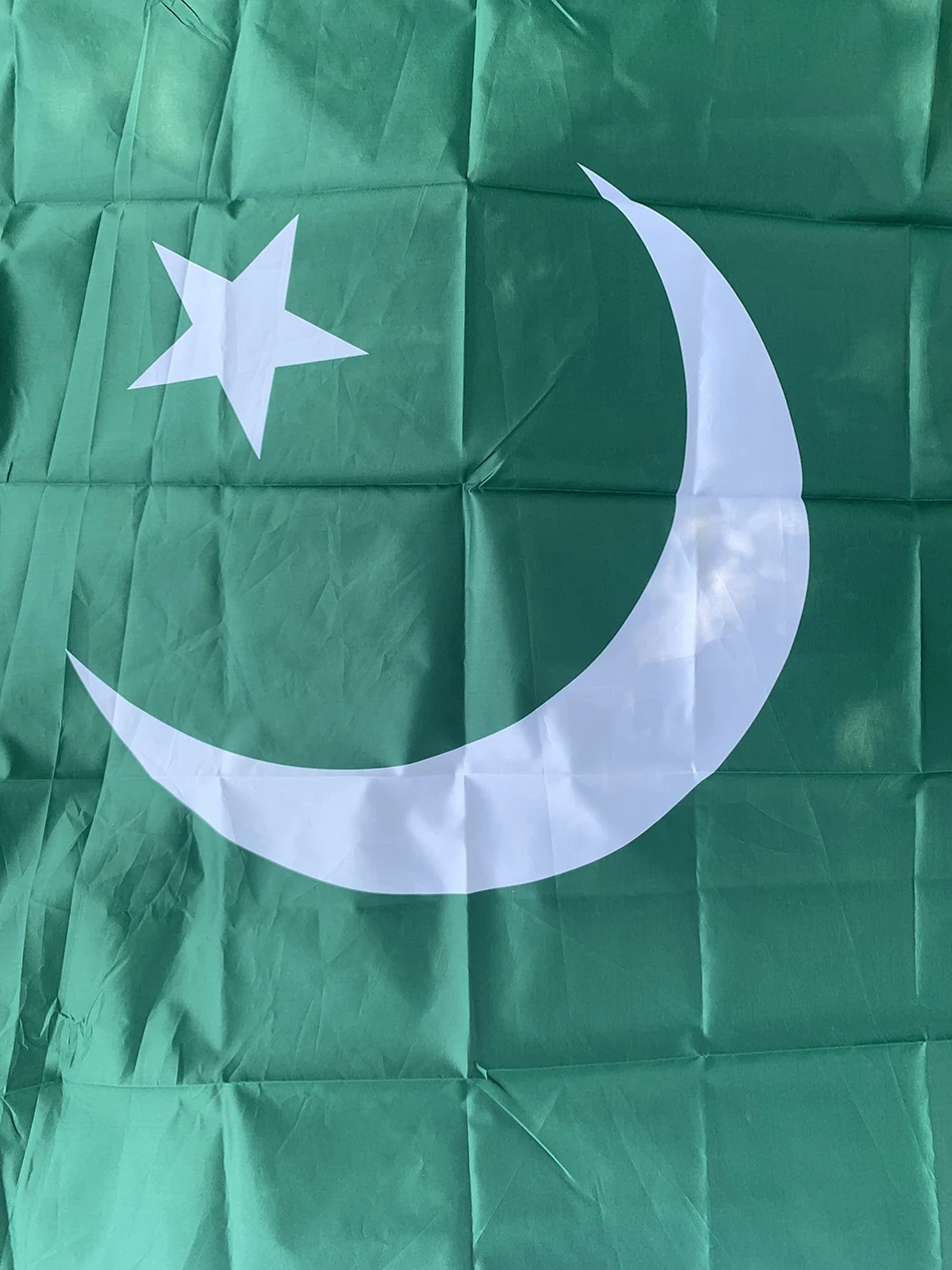 Bandera del cielo bandera de Pakistán 90x150cm poliéster PK PAK bandera suministros de fiesta decoración del hogar banderines de doble cara pancartas artículos festivos - imagen 3