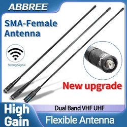 ABBREE-antena de Walkie Talkie AR-771, antena SMA hembra de doble banda de alta ganancia para Baofeng UV-5R UV 21 PRO V2 5RH Quansheng UV-K5 8