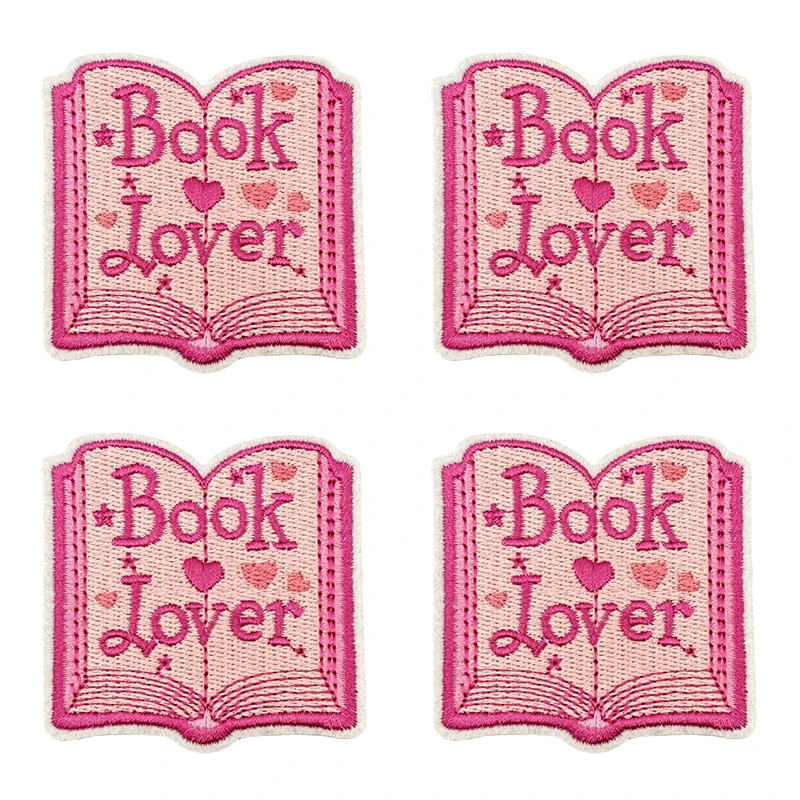 10 Uds. Venta al por mayor parche bordado de dibujos animados rosa DIY parche de decoración de amor del Día de San Valentín lindo oso hierro en parches para decoración de ropa - imagen 4