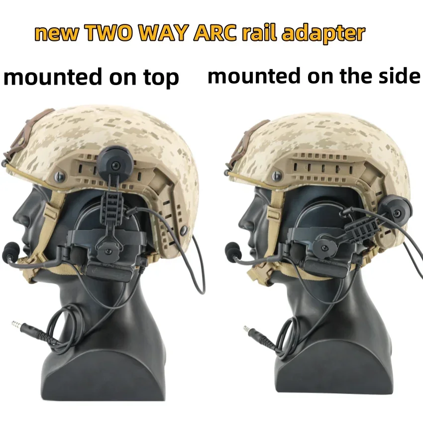 Nuevo soporte táctico para auriculares (montaje en la parte superior o el lado del casco) para auriculares de tiro PELTO COMTA, auriculares Airsoft de caza - imagen 3