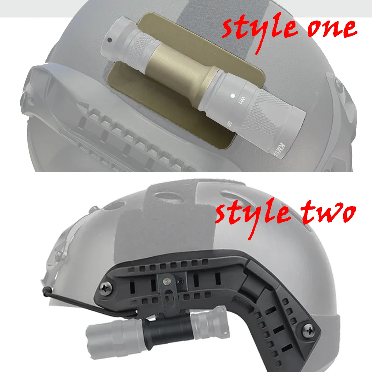 Soporte de lámpara para casco táctico, conjunto de cuerpo de luz de explorador de aleación de aluminio, adecuado para la serie SF M300 M600, accesorios de caza al aire libre - imagen 2