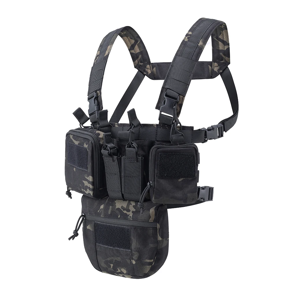 Chaleco táctico CS Match Wargame TCM, aparejo de pecho, paquete de Airsoft, funda para revista, sistema Molle, cintura para hombres, chaleco de caza Airsoft - imagen 4