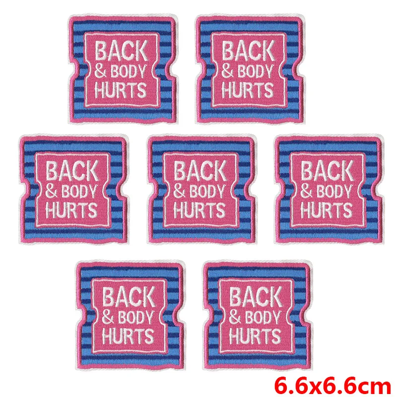 10 unids/lote, venta al por mayor, frase colorida/texto, parche bordado con apliques, parches para planchar para ropa, parches termoadhesivos para ropa