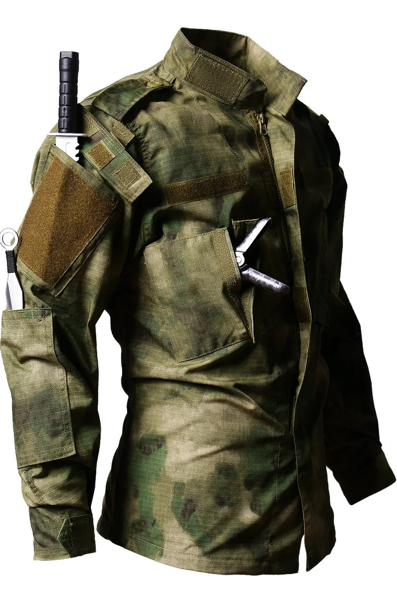 Traje de entrenamiento uniforme de camuflaje de ruina nueva delgada de verano para hombres - imagen 2