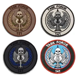Task Force 141 Ghost OPS parche táctico bordado negro con velcro