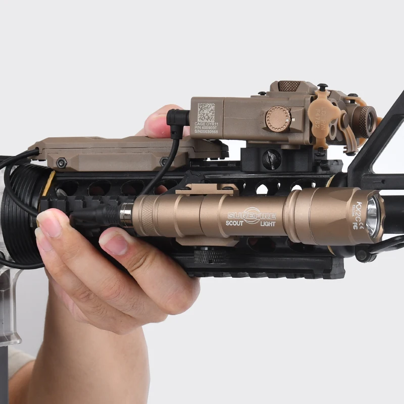 WADSN Surefir M300 M600 linterna Nylon DBAL A2 indicador de punto rojo verde caza táctica interruptor de presión de Control Dual - imagen 5