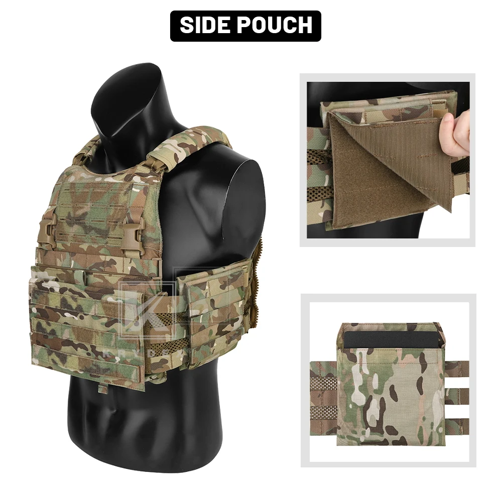 KRYDEX-portador de placa táctico SCARAB, chaleco MOLLE Modular de alta resistencia para uso en entrenamiento táctico de deportes al aire libre - imagen 4