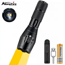 Linterna LED zoom táctica alta potencia 2 en 1 caza pesca