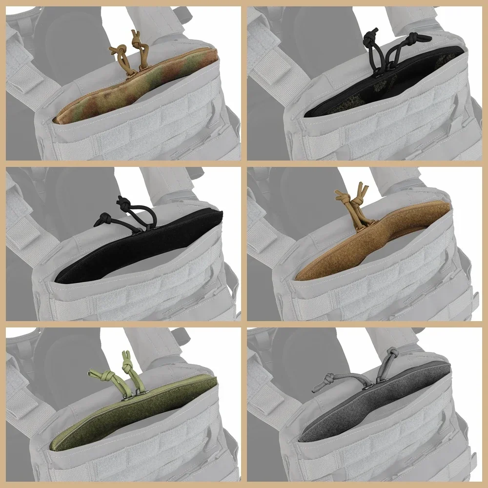 YKK cremalleras dobles compatibles con Crye AVS portador de placa chaleco táctico de combate Top AVS transición cremallera insertar bolsillo accesorios de caza - imagen 2