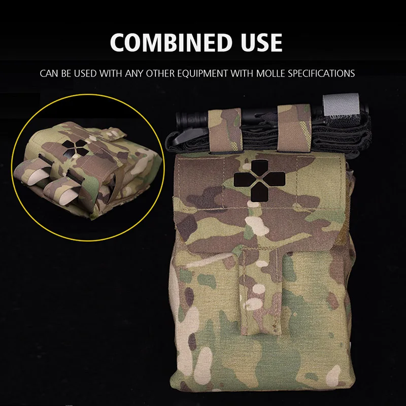 Bolsa de nailon para torniquete de gato, bolsa de almacenamiento MOLLE, chaleco militar táctico, cinturón, caza, linterna al aire libre, funda, herramienta de lazo - imagen 4