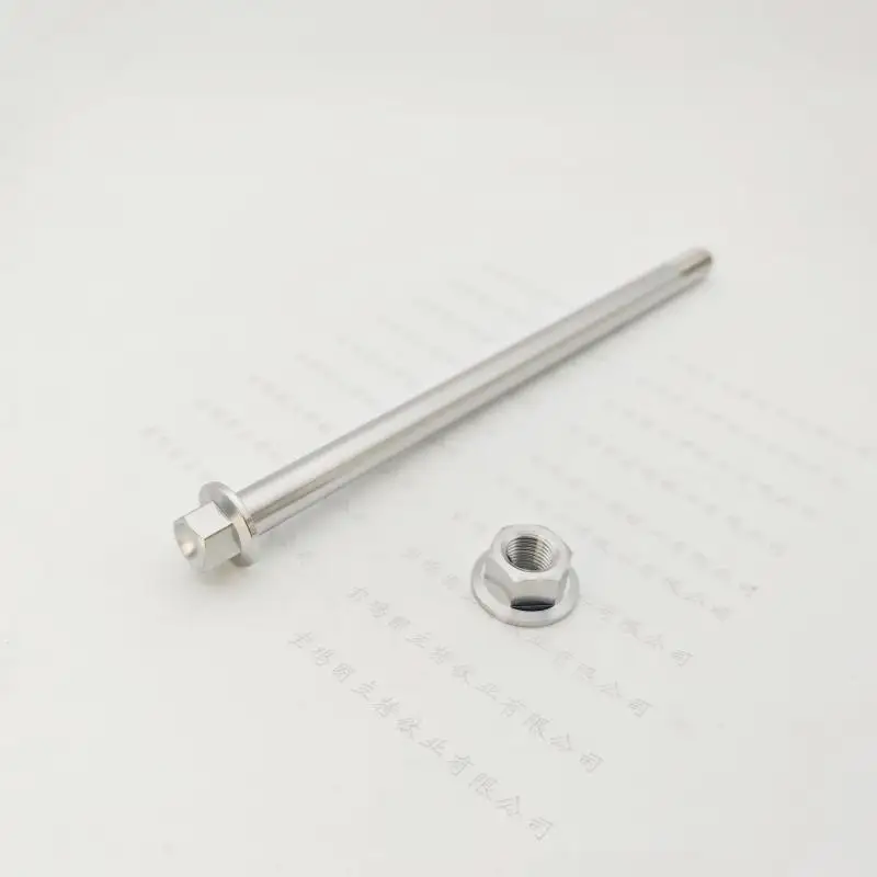 1 * aleación de titanio para motocicleta M12 * 200mm-400mm pernos tornillos cabeza de brida hueca, personalizable - imagen 2