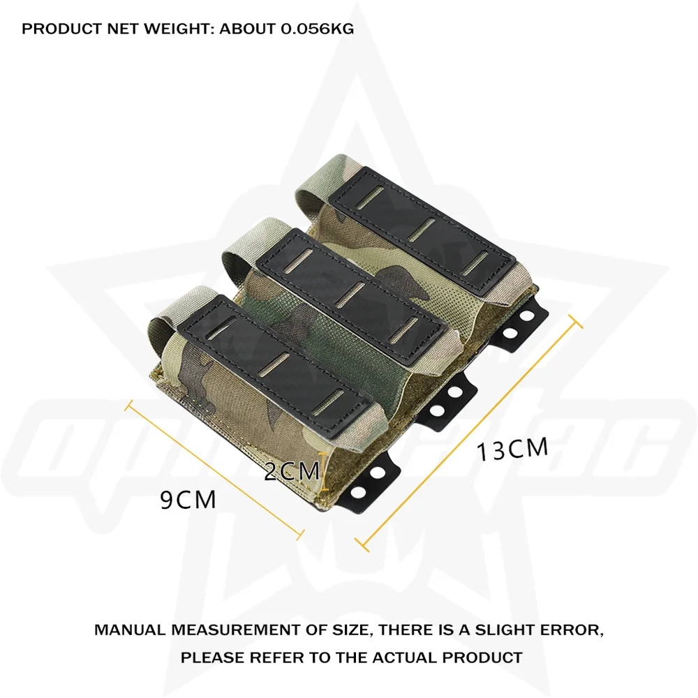 OphidianTac-funda magnética para pistola Triple, Molle, funda elástica para revista de 9mm con Panel de bucle interior, portador magnético rígido cortado con láser - imagen 3