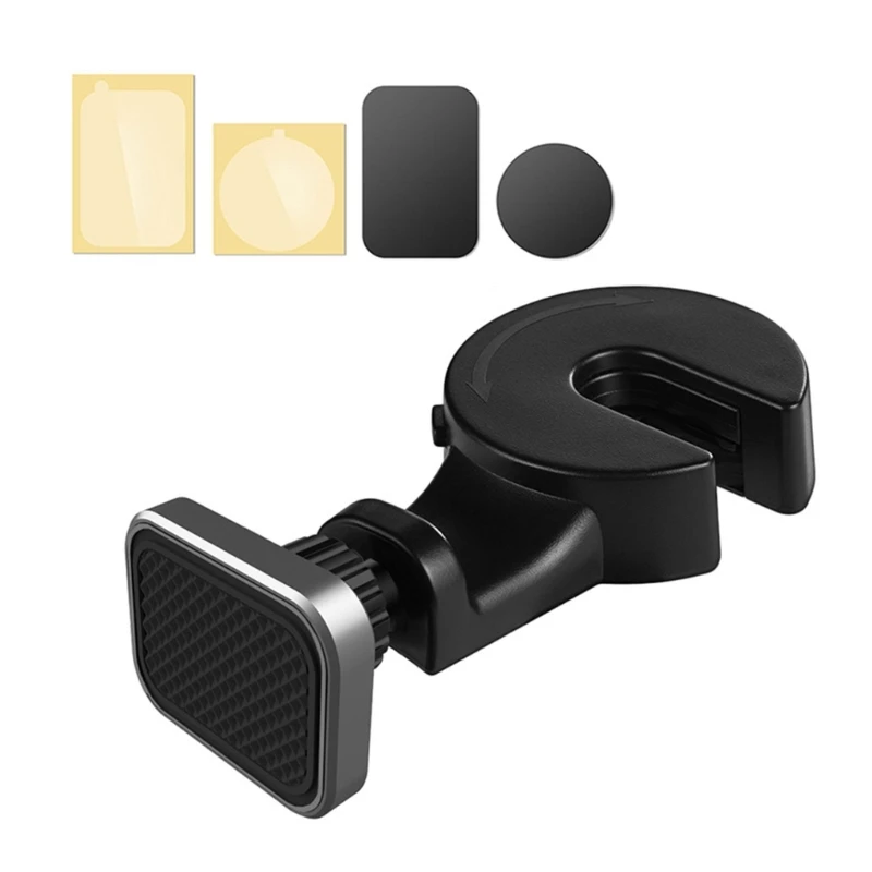 Soporte Flexible seguro para reposacabezas coche, soporte para teléfono, bloqueo magnético, antideslizante - imagen 5