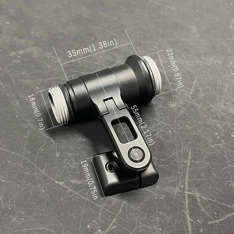 Soporte de casco táctico CNC SS MAX para linterna M300 M600 SF, Base de montaje de luz de explorador compatible con casco de OPS-CORE - imagen 3