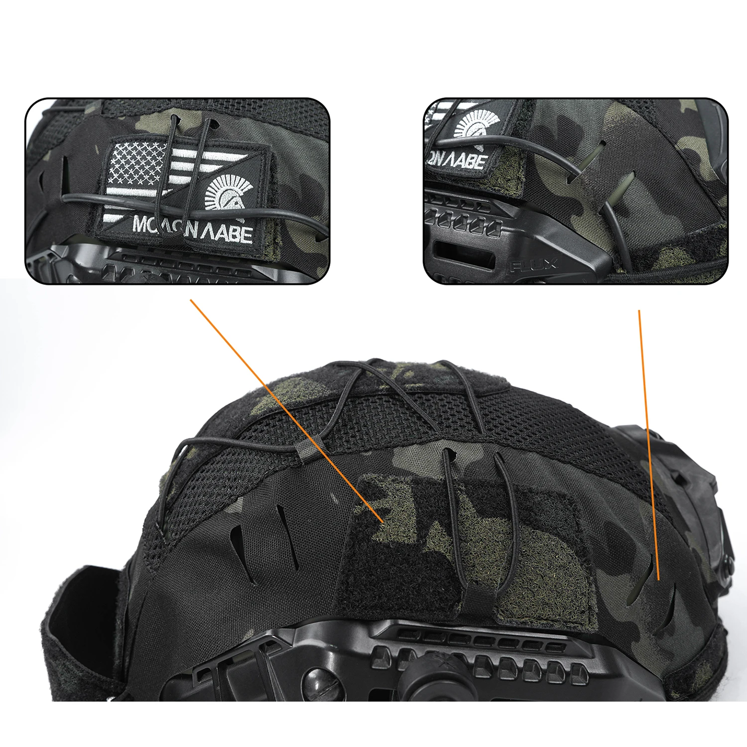 DMgear Molle-funda táctica para casco MTEK 2,0, gorros de camuflaje, equipo de Caza Airsoft, accesorios para casco funcional para campo de batalla - imagen 4