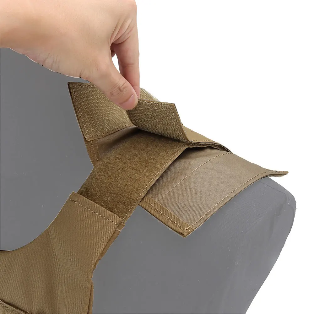 LV119 chaleco táctico Molle de caza, hebilla oculta de bucle de gancho militar, 10 #, cremallera 3, bolsa de revista, aparejo de pecho elástico lateral Airsoft - imagen 4