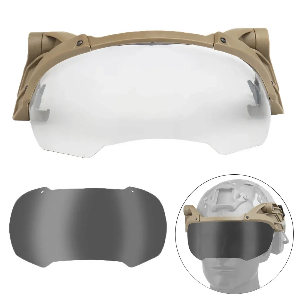 Gafas guía para casco táctico rápido, gafas con tapa de 90 grados para caza al aire libre, combate, casco Airsoft, equipo de protección para deportes de equitación