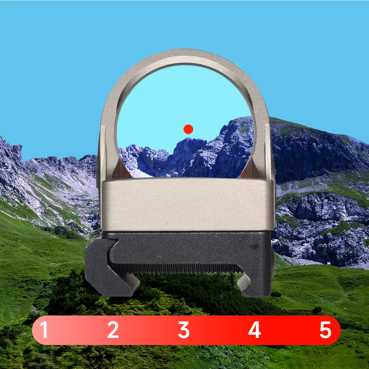 Mini colimador de punto rojo para reflejo táctico, RifleScope compatible con pistola GLOCK Airsoft, montaje en riel de 20mm para caza AR15 M4 - imagen 5