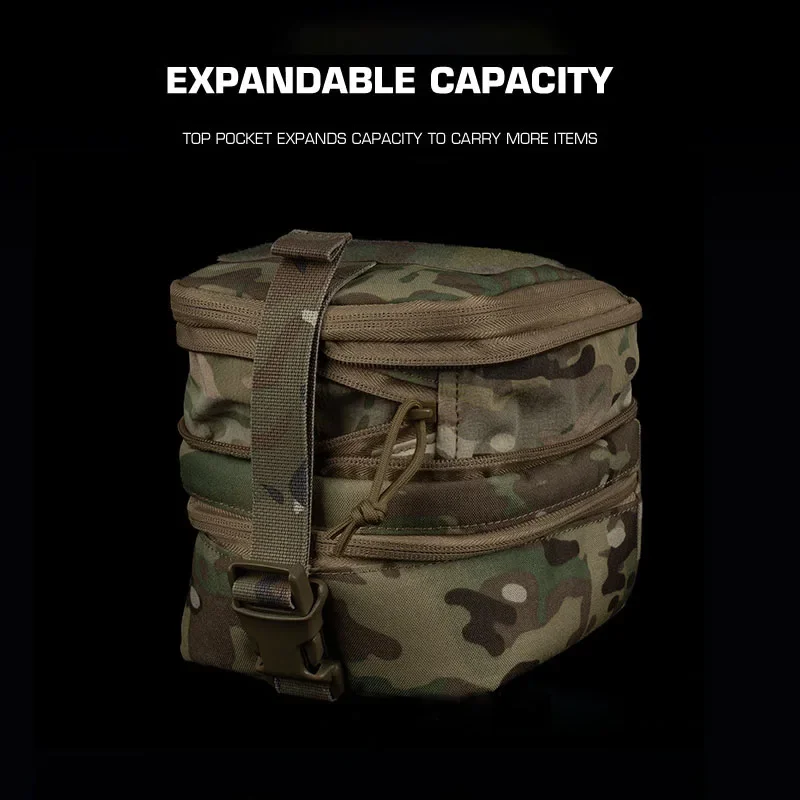 Bolsa binocular NVG GPNVG 18 Bolsa de almacenamiento Montaje Molle Bolsillos de doble capa - imagen 4