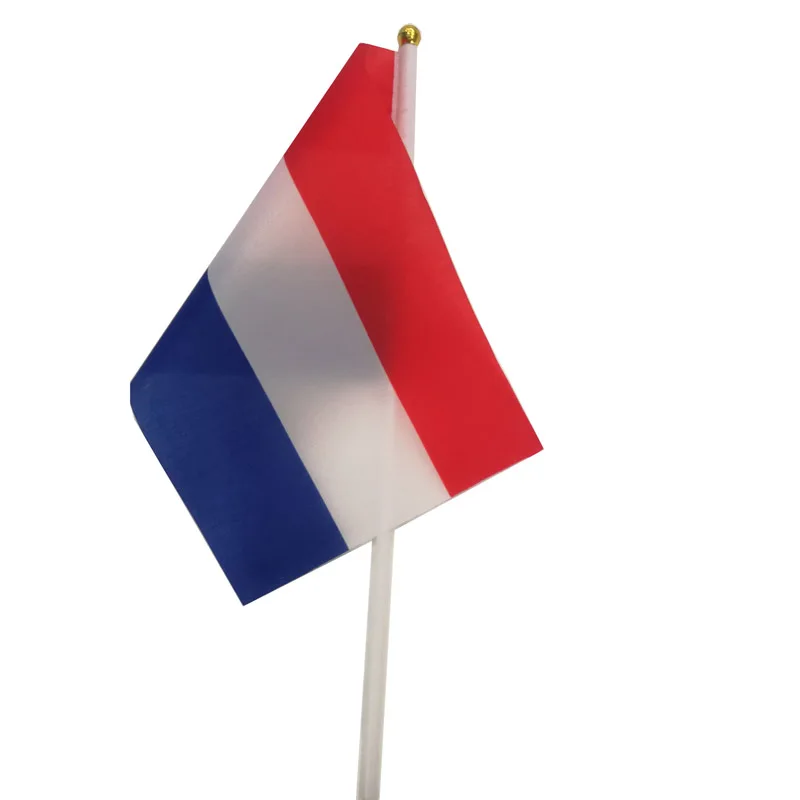 Banderas de los Países Bajos para agitar las manos, 14x21cm, bandera de los Países Bajos, venta al por mayor, 10 unidades por lote - imagen 3