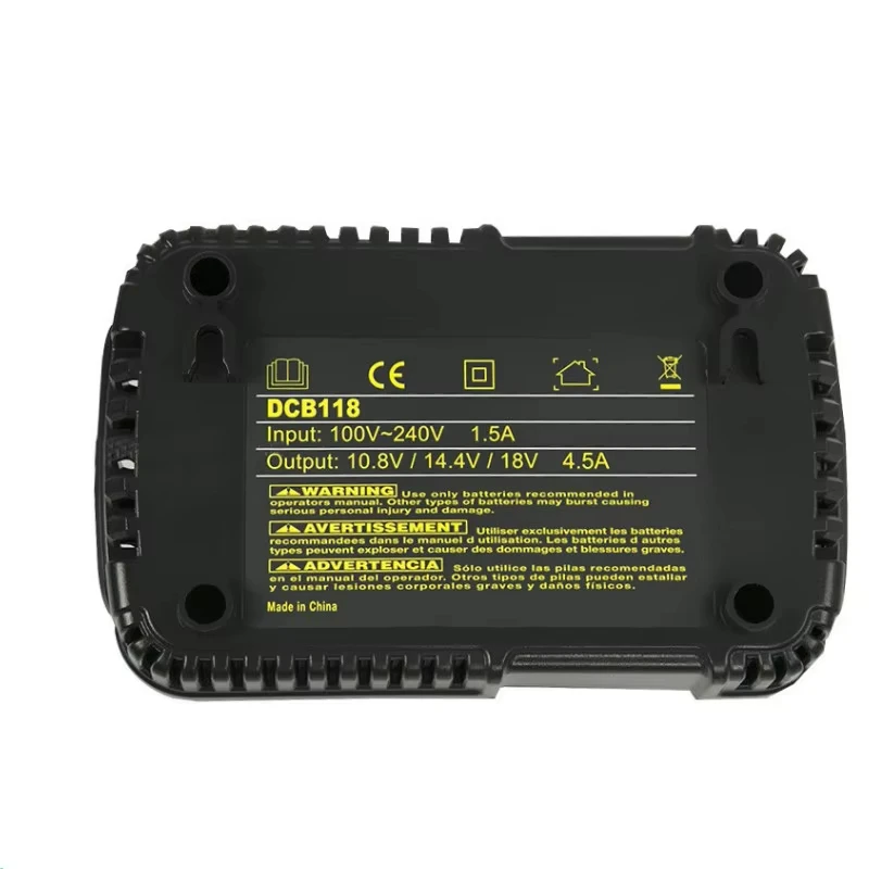 Cargador de batería rápido de 4,5a DCB118 para batería de iones de litio Dewalt 14,4 V 18V 20V DCB180 DCB181 DCB200 DCB203 DCB205 DCB115 DCB105 DCB140 - imagen 4