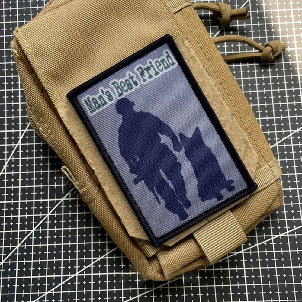 Parches de Meme K9 para mejor amigo de hombre, parche de gancho y bucle, brazalete moral, insignia de moral del ejército militar, pegatinas tácticas para mochila - imagen 5