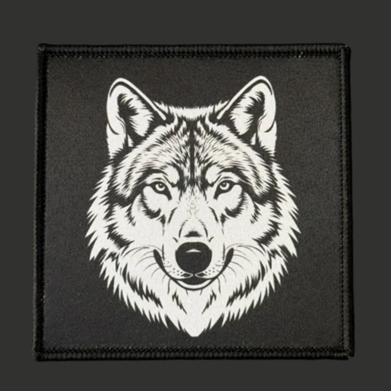 Parche "lobo", tácticas militares, insignia de moral, impresión de gancho y bucle, mochila, accesorios de decoración de ropa, pegatinas, brazalete - imagen 2