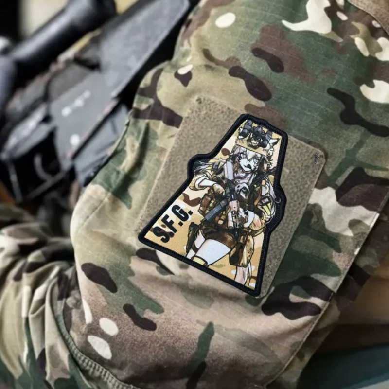 Parche estampado de Anime Gun Girl, chaleco, parches tácticos de gancho y bucle para ropa, insignia de moral, mochila, pegatinas decorativas, brazalete - imagen 5