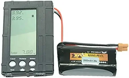 7,4 V 2000mAh 20C Lipo batería XT30 enchufe con cargador USB para Huina 580 550 583 582 RC excavadora vehículos RC camión RC - imagen 5