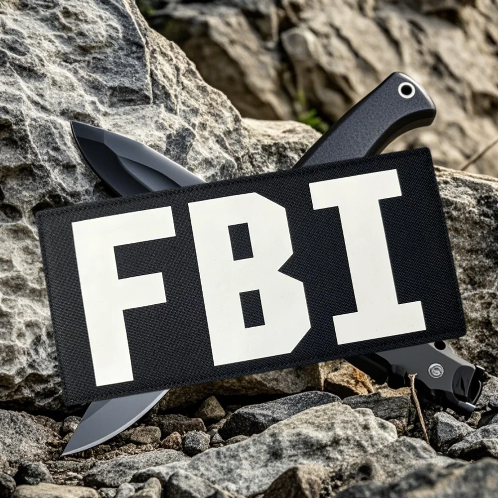 Parche táctico de la República Federal del FBI, emblema de gancho y bucle impreso, insignia de moral militar, brazalete, pegatinas para mochila - imagen 5