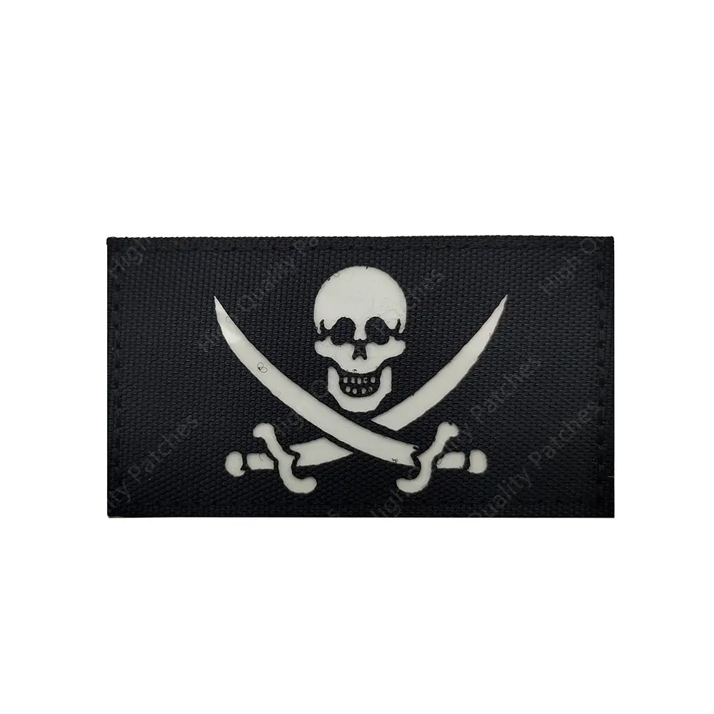 Edward Navy Seals-insignia bordada con gancho pirata, parche que brilla en la oscuridad, brazaletes para ropa táctica, parches IR reflectantes para mochilas - imagen 5