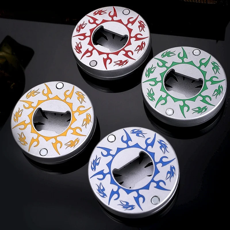 Cubo de rueda de coche deportivo de aleación, abridor de botellas de cerveza creativo, imán magnético para nevera que brilla en la oscuridad - imagen 3