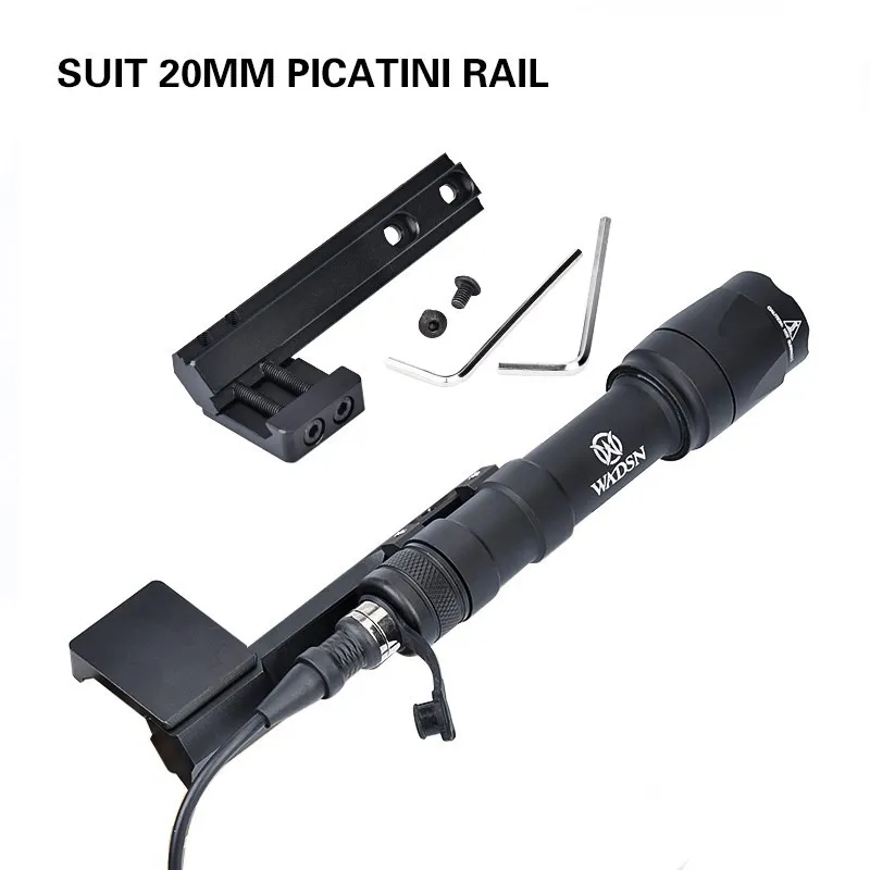 Wadsn-linterna táctica M600C, montaje adaptable compensado para riel Picatinny de 20mm M600 M300A, arma de caza, Base de Metal ligera - imagen 4