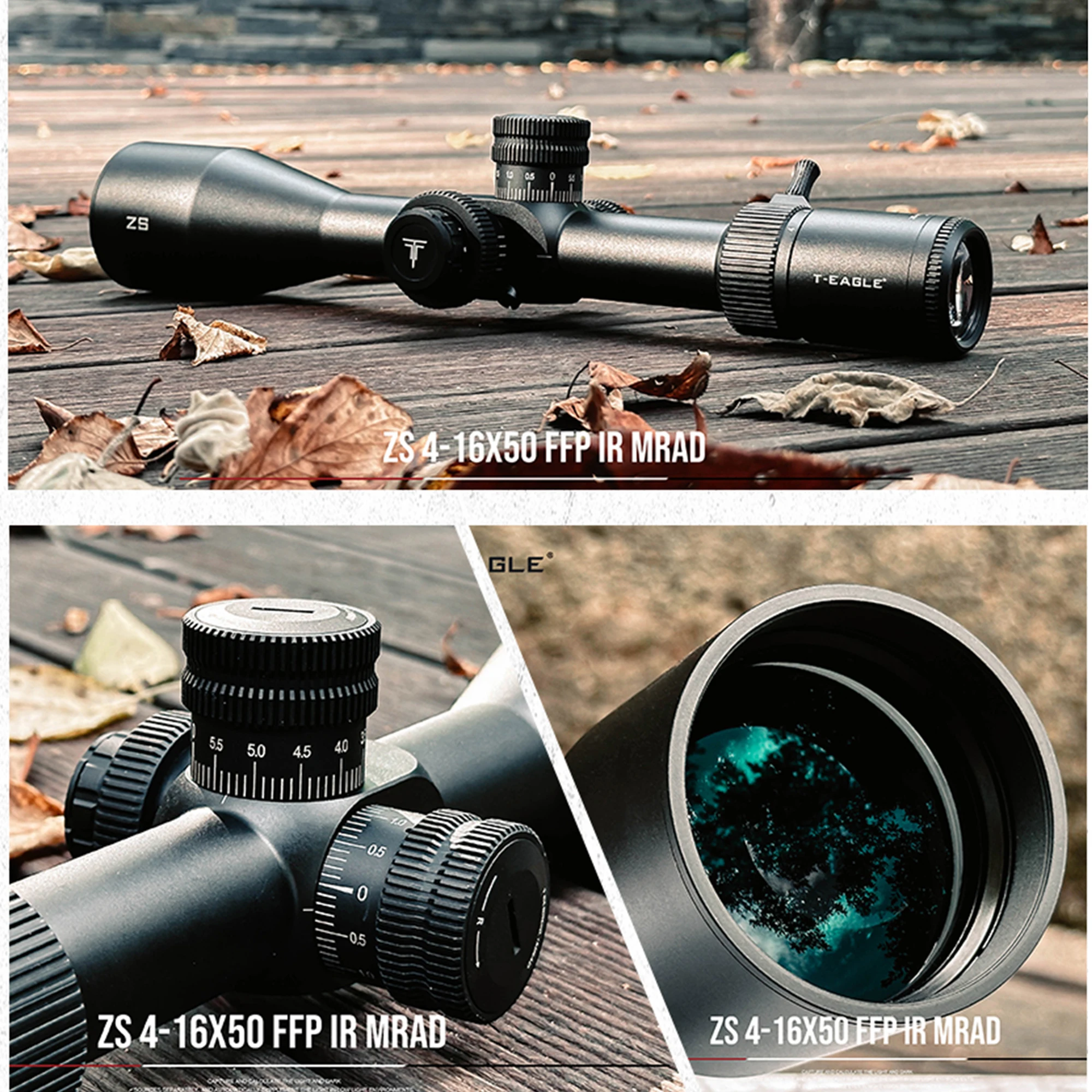 T-Eagle ZS 4-16x50 FFP Visor óptico táctico para tiro de precisión - imagen 2