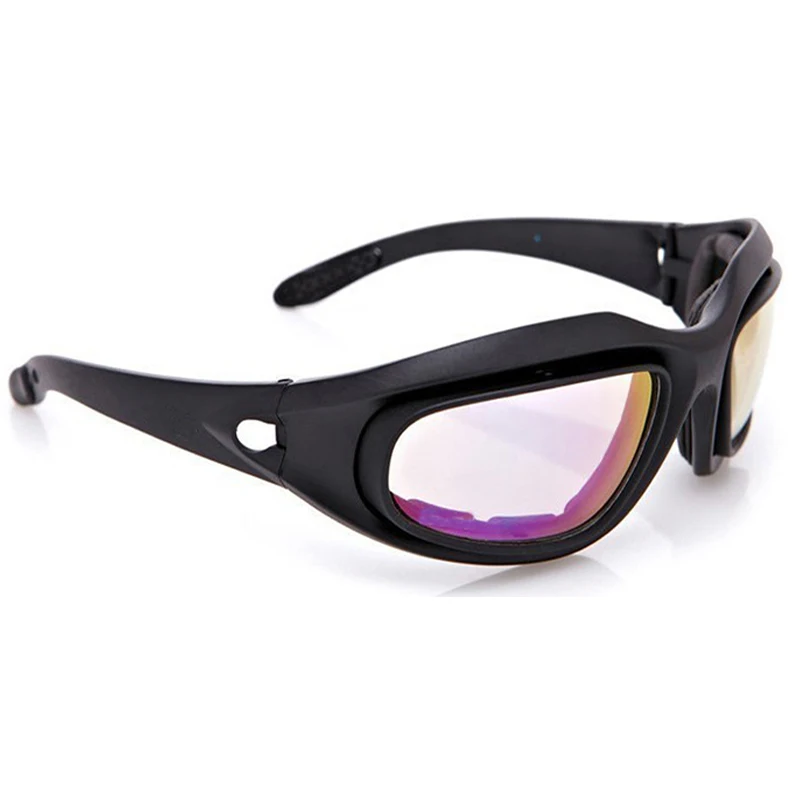 Gafas militares tácticas para desierto, 4 lentes del ejército C5, protección UV para exteriores, gafas de sol deportivas para caza, gafas de senderismo Unisex - imagen 4