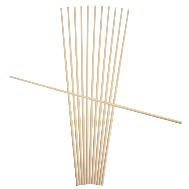 6/12 Uds ejes de flecha de madera longitud 80cm diámetro 8mm 8,5mm flecha de madera hecha a mano para tiro con arco accesorios de tiro de caza DIY - imagen 5